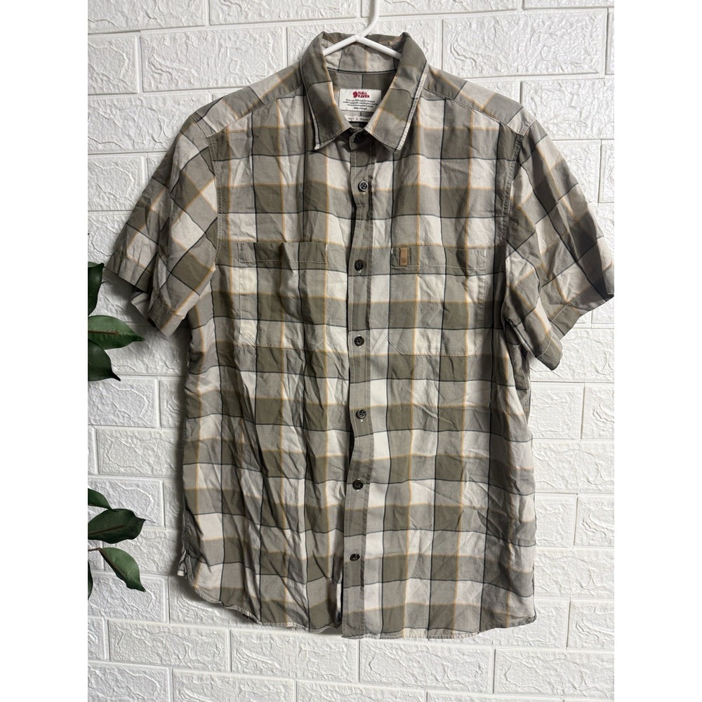 FJALL RAVEN High Coast Big Check Shirt SS Regular Fit Button Down Men’s Large